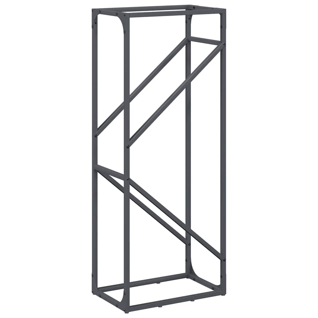 Stalak za drva antracit 40x25x100 cm hladno valjani čelik