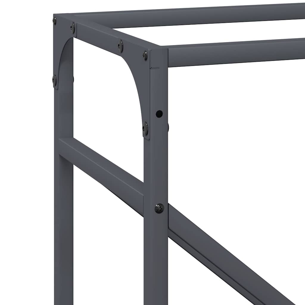 Stalak za drva antracit 40x25x100 cm hladno valjani čelik