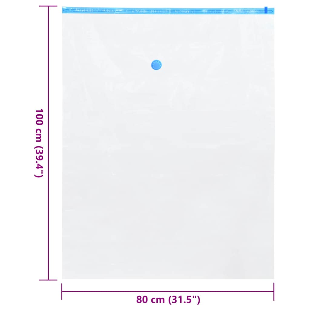 Vreće za spremanje 50 pcs Transparentne i plave 100 x 80 cm