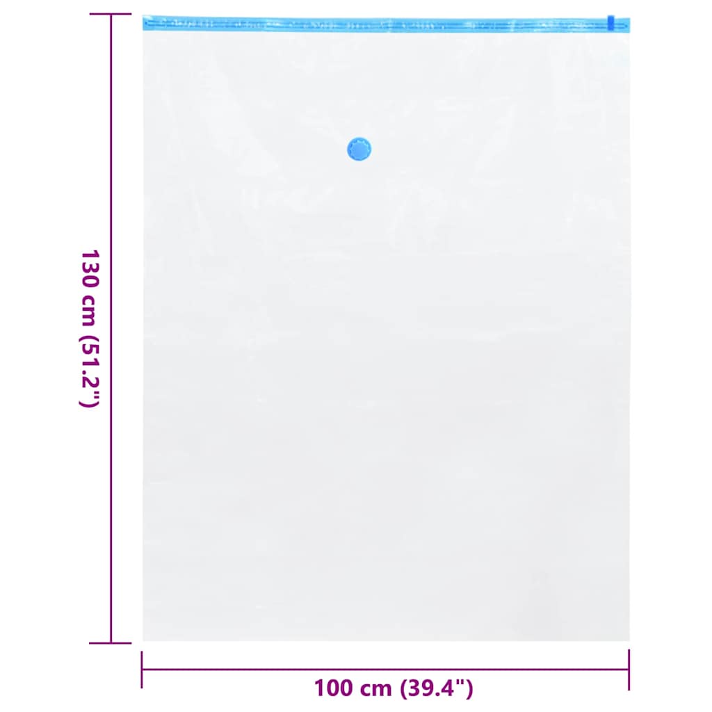 Vreće za spremanje 10 pcs Transparentne i plave 130 x 100 cm