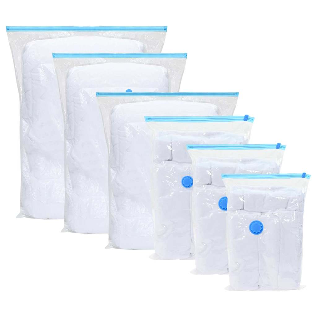 Vreće za spremanje 15 pcs Transparentne i plave 130 x 100 cm