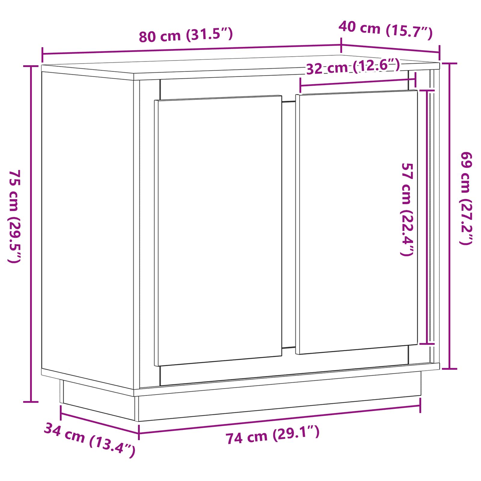 Kreveta Umjetnički hrast 80 x 40 x 75 cm Konstruirano drvo