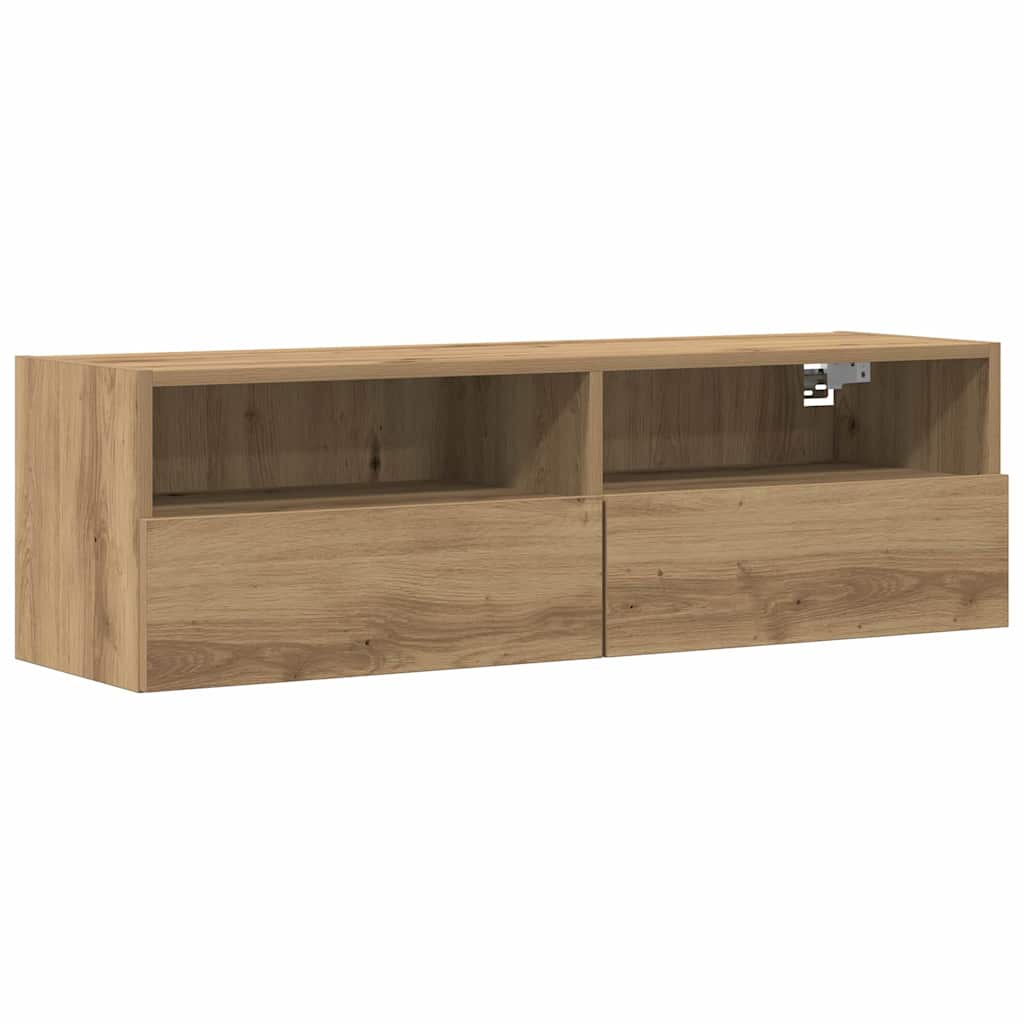 TV zidni ormar Zidne 2 pcs hrast artisan 100 x 30 x 30 cm