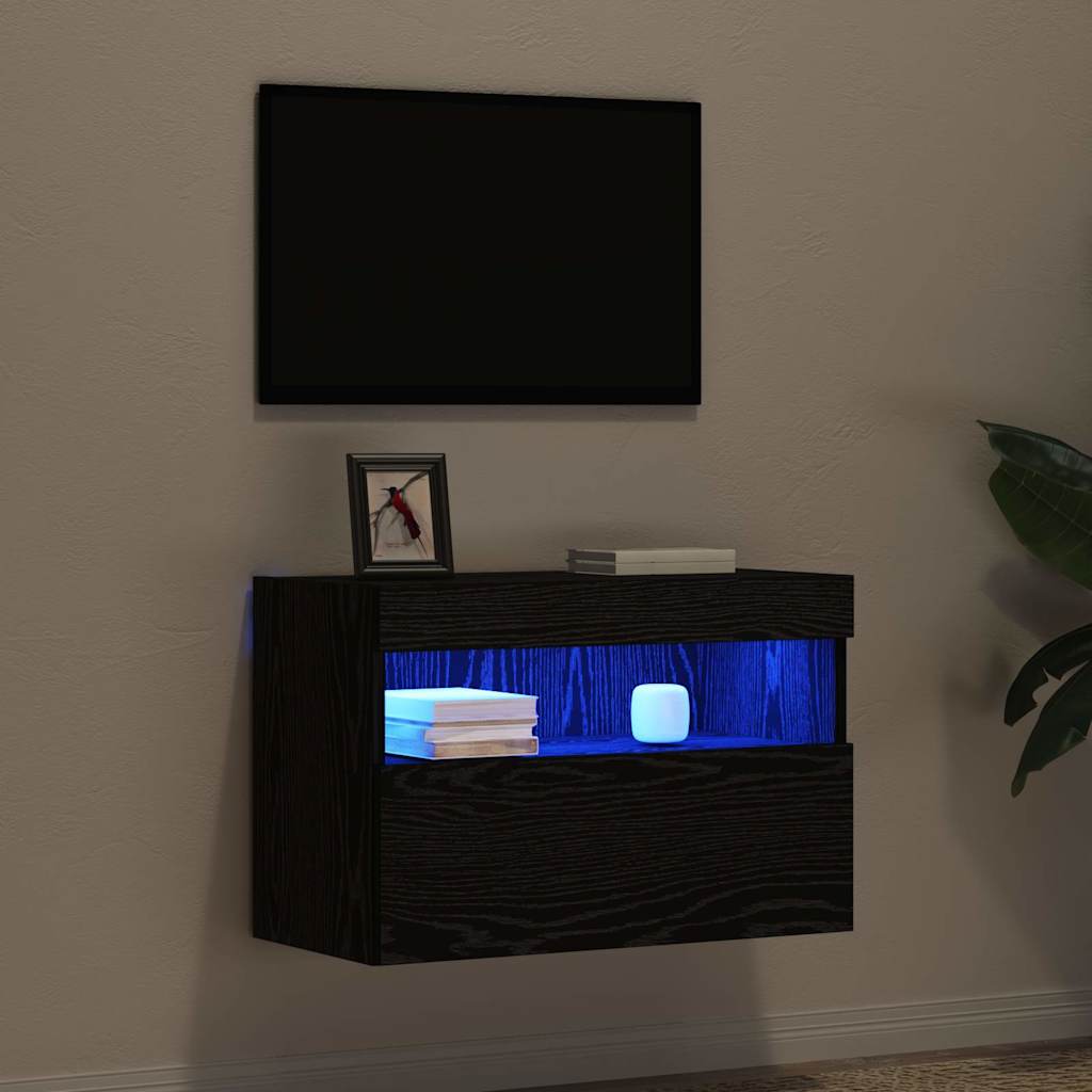 TV zidni ormar Crni hrast 60 x 30 x 40 cm Konstruirano drvo