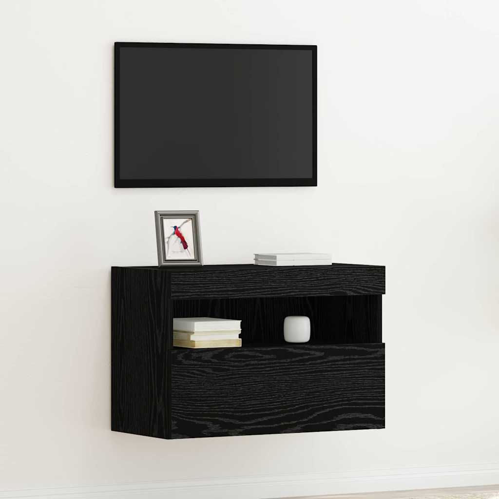 TV zidni ormar Crni hrast 60 x 30 x 40 cm Konstruirano drvo