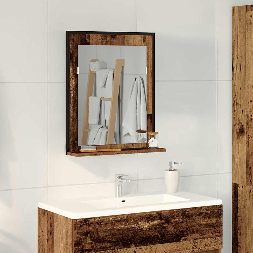 Ogledalo Staro drvo 50 x 12 x 60 cm Staklo i inženjerski drvo