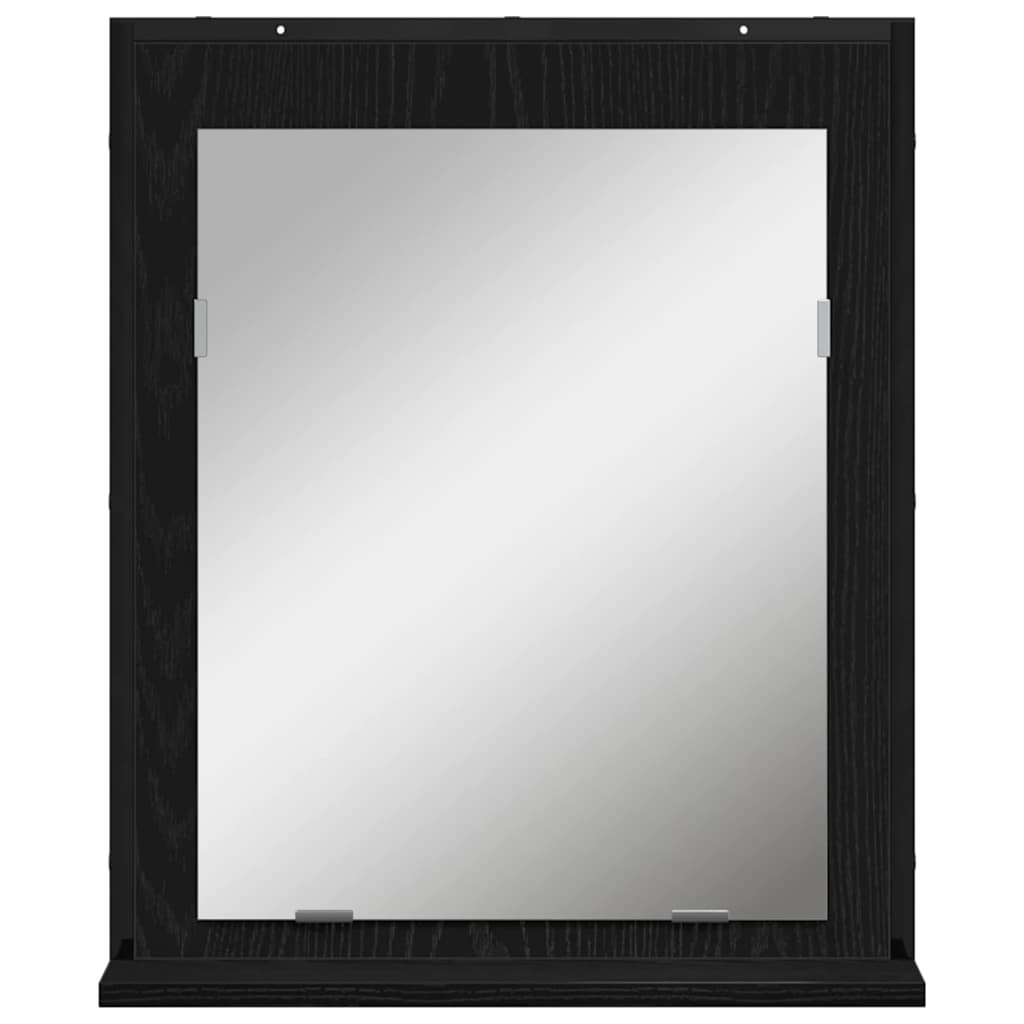 Ogledalo Crni hrast 50 x 12 x 60 cm Staklo i inženjerski drvo