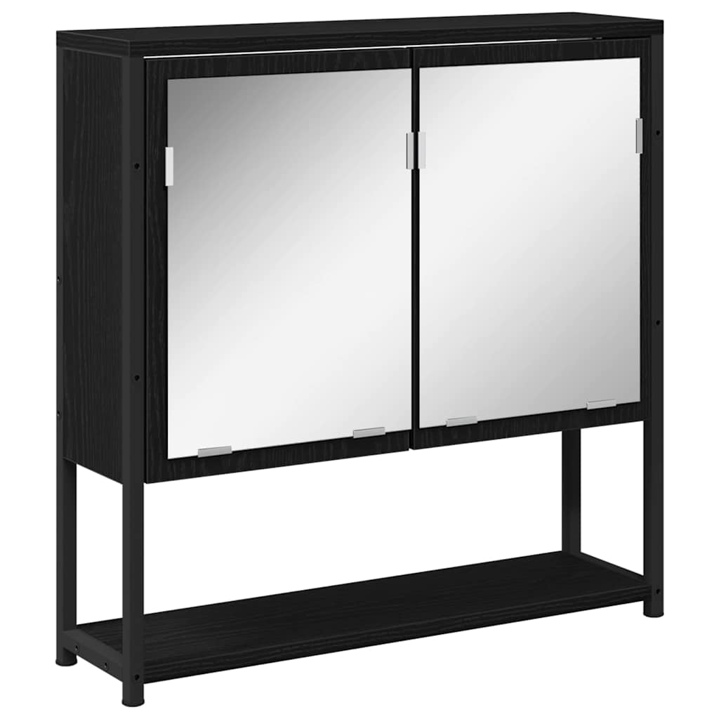 Ogledalo ormar Crni hrast 60 x 16 x 60 cm Konstruirano drvo