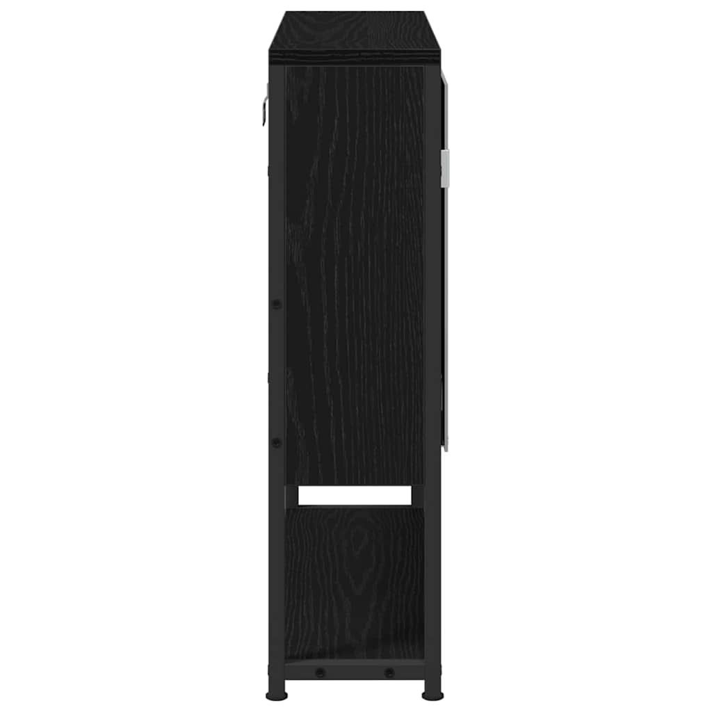 Ogledalo ormar Crni hrast 60 x 16 x 60 cm Konstruirano drvo