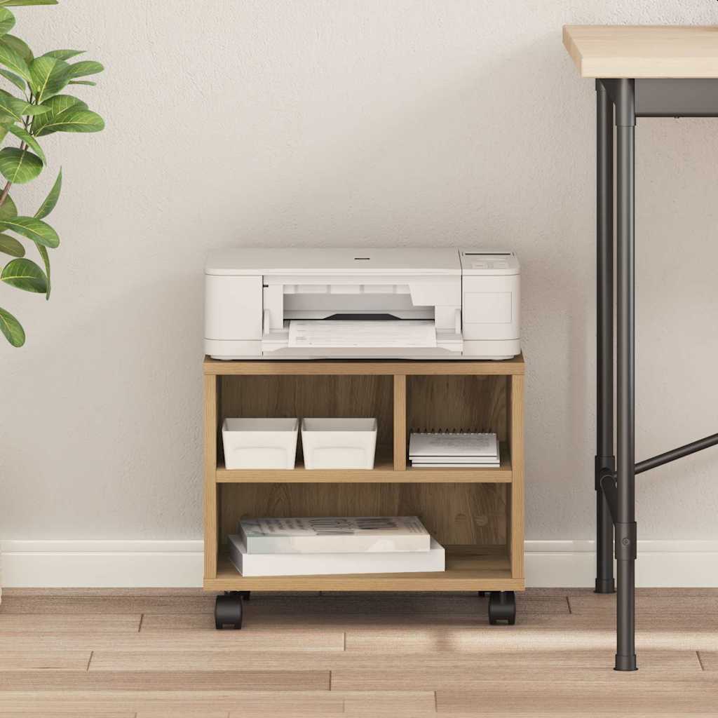 Držač za printer s pohranom Umjetnički hrast 41 x 32 x 34,5 cm