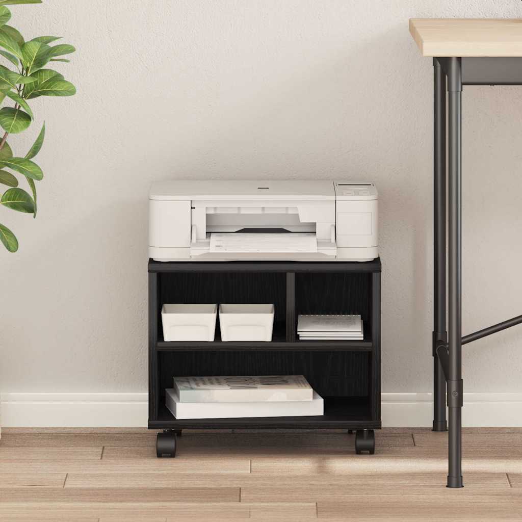 Držač za printer Crni hrast 41 x 32 x 34,5 cm Konstruirano drvo