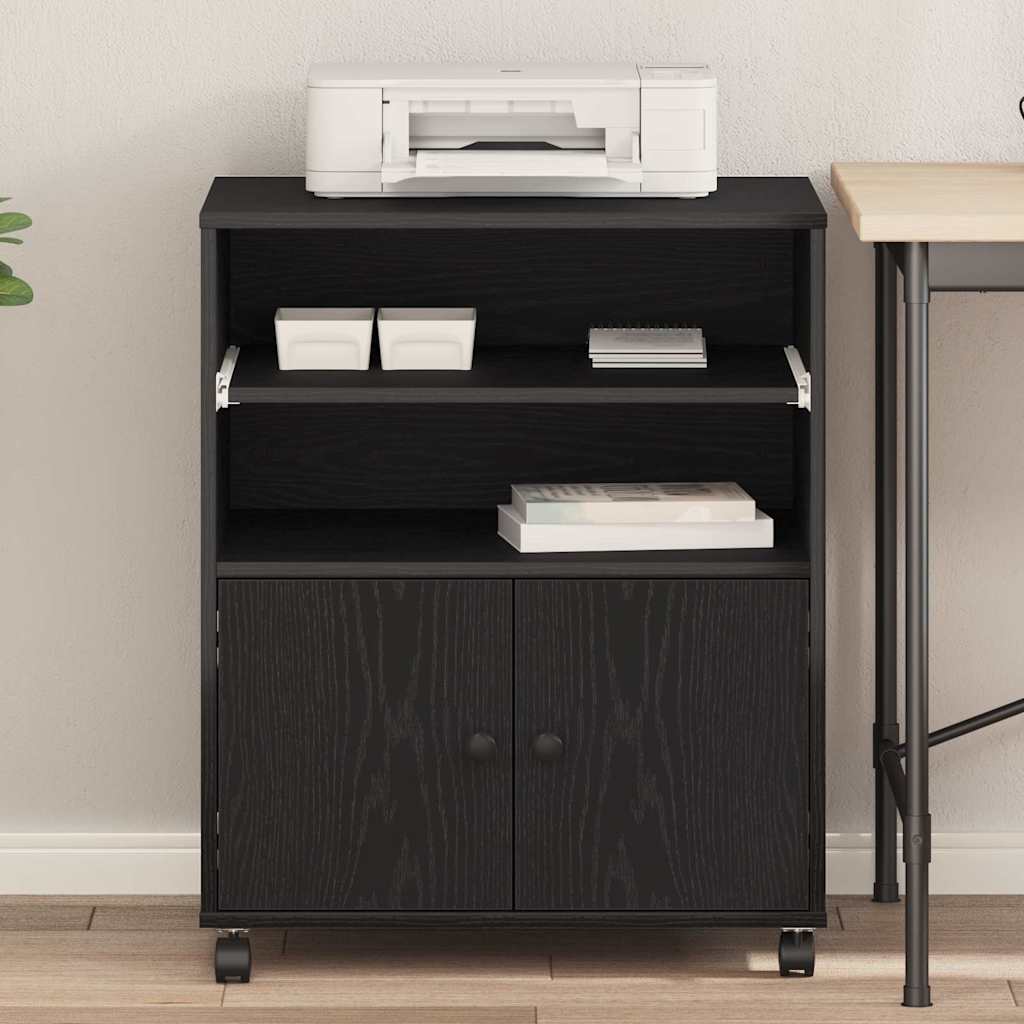 Držač za printer Crni hrast 60 x 48 x 74 cm Konstruirano drvo