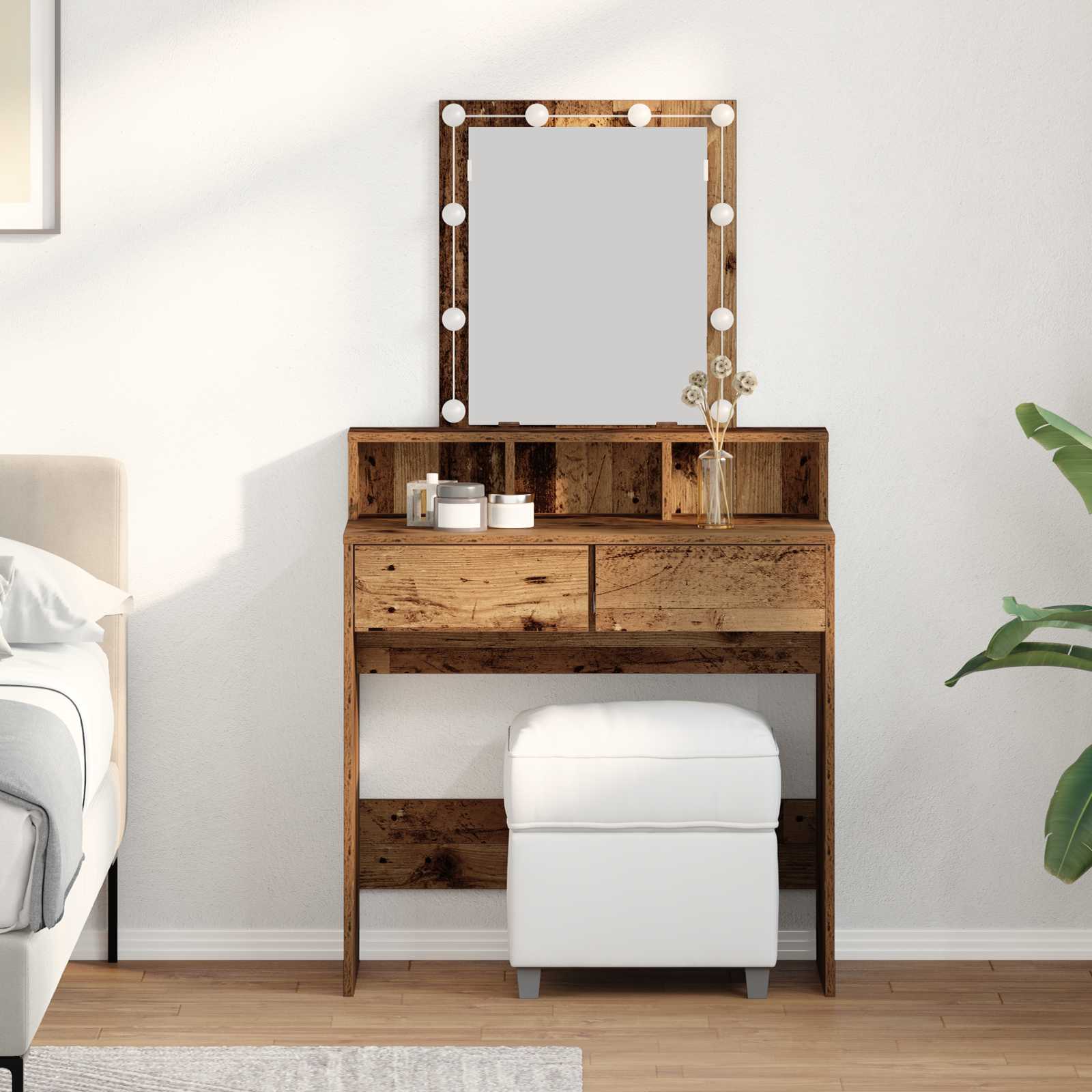 Toaletni stolić Staro drvo 80 x 41 x 144.5 cm Konstruirano drvo