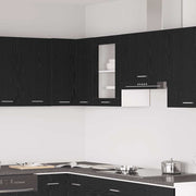 Viseći stakleni ormarić crni hrast 40x31x60 cm inženjerski drvo
