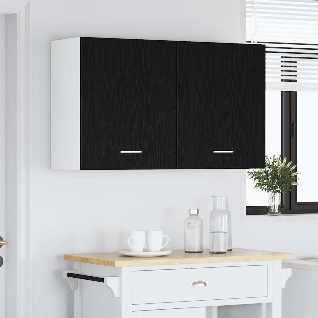 Viseći ormarić s policom Lyon 2 pcs Crni hrast 50 x 31 x 60 cm