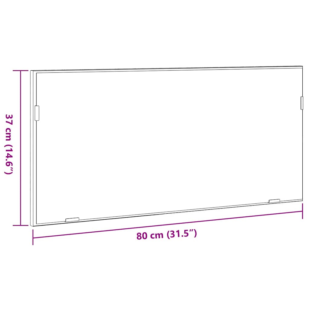Ogledalo Zidne Staro drvo 80 x 37 cm Staklo i inženjerski drvo