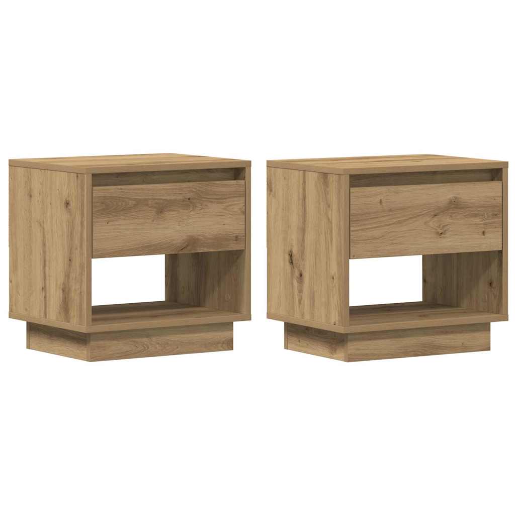 Noćni ormarić s ladicama 2 pcs Umjetnički hrast 45 x 34 x 44 cm