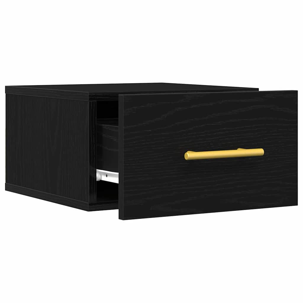 Noćni ormar Zidne Crni hrast 35 x 35 x 20 cm Konstruirano drvo