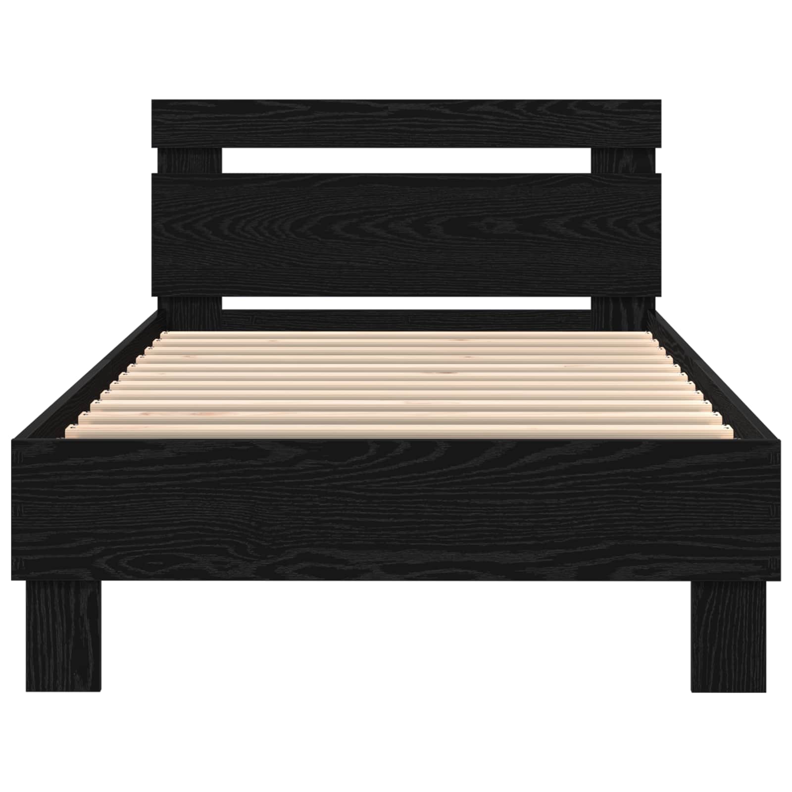 Krevetna konstrukcija Crni hrast 90 x 190 cm Konstruirano drvo