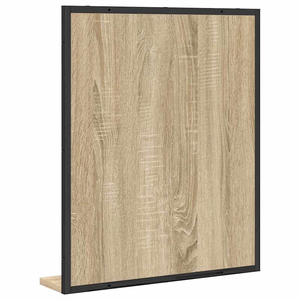 Zrcalo za kupaonicu s policom Zidne Crna 50 x 12 x 60 cm