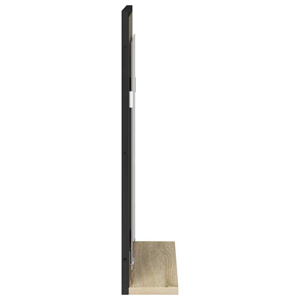 Zrcalo za kupaonicu s policom Zidne Crna 50 x 12 x 60 cm