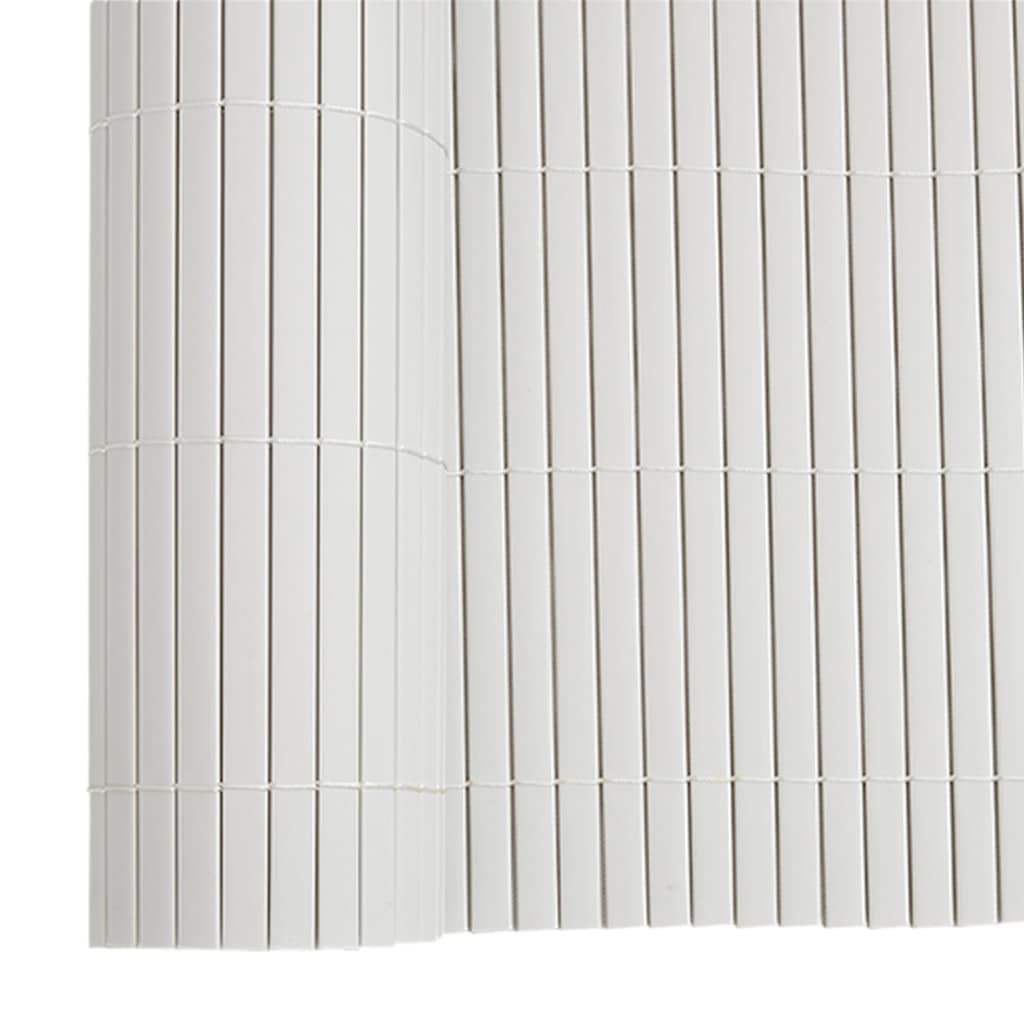 Vrtna ograda dvostrana bijela 1,8x5 m PVC