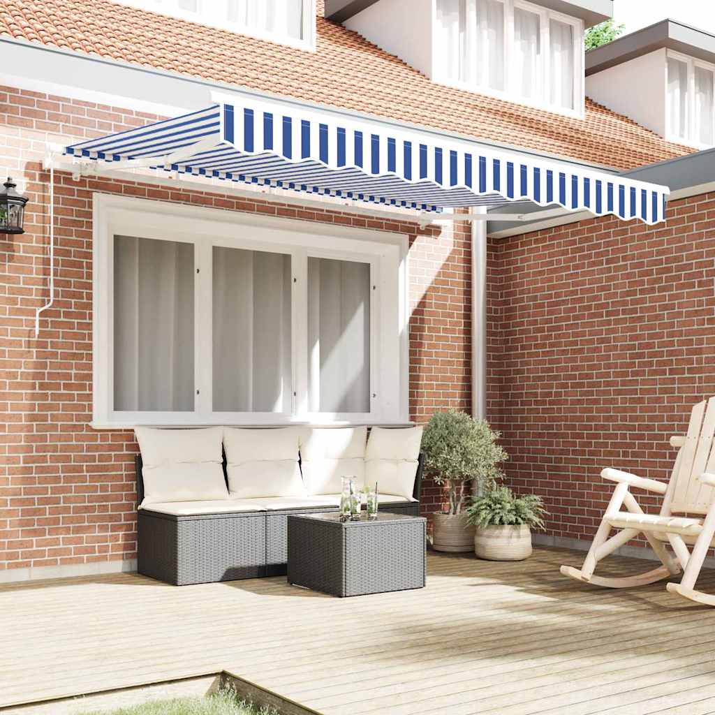 Skrovita tenda Plava 250 x 200 cm tkanina