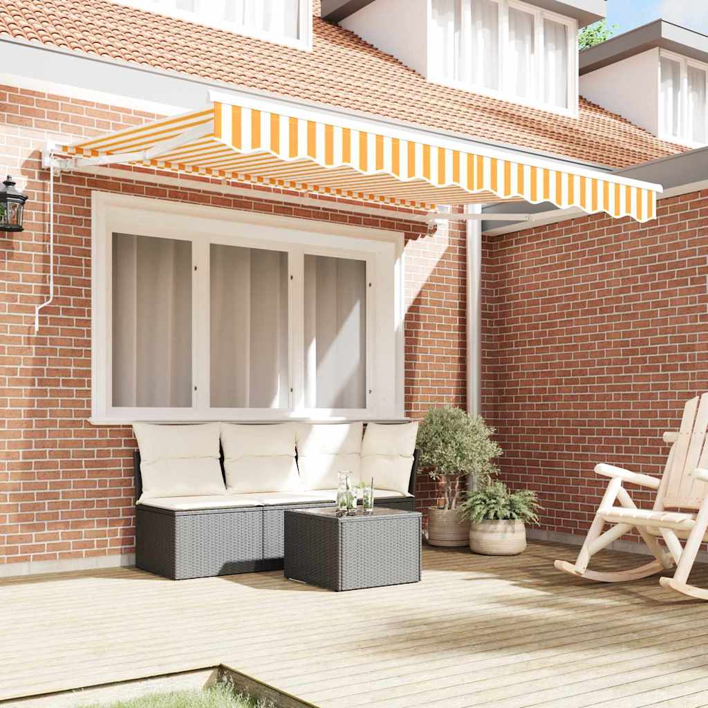 Okvir tende Žuta i bijela 250 x 200 cm Poliester s PU premazom