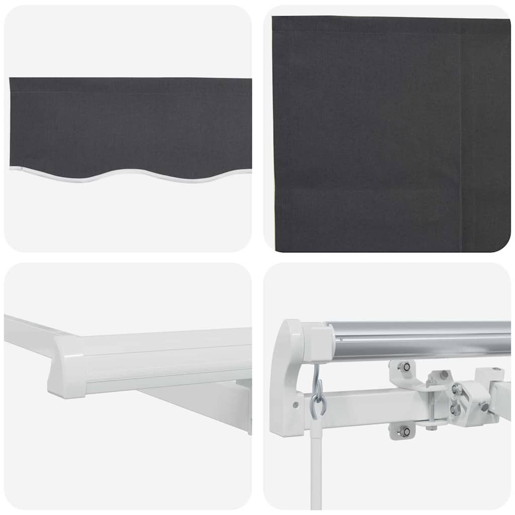 Skrovita tenda Antracit 250 x 200 cm tkanina