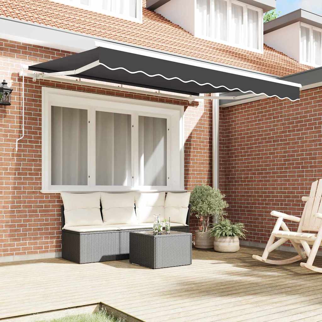 Skrovita tenda Antracit 250 x 200 cm tkanina