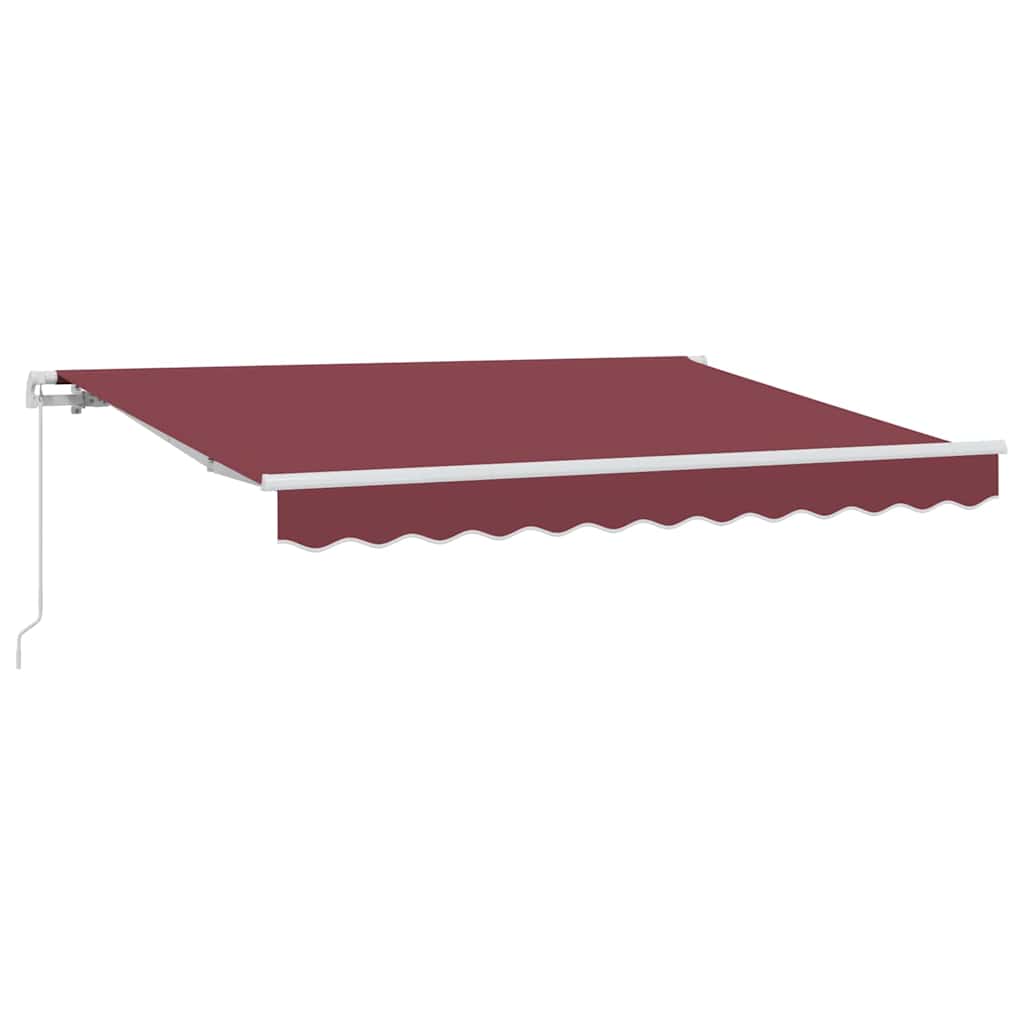 Skrovita tenda Tamno crvena 250 x 200 cm tkanina