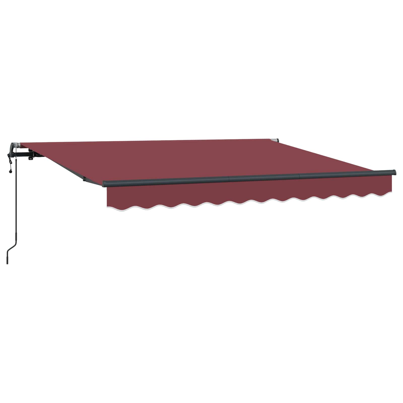Skrovita tenda Tamno crvena 250 x 200 cm tkanina