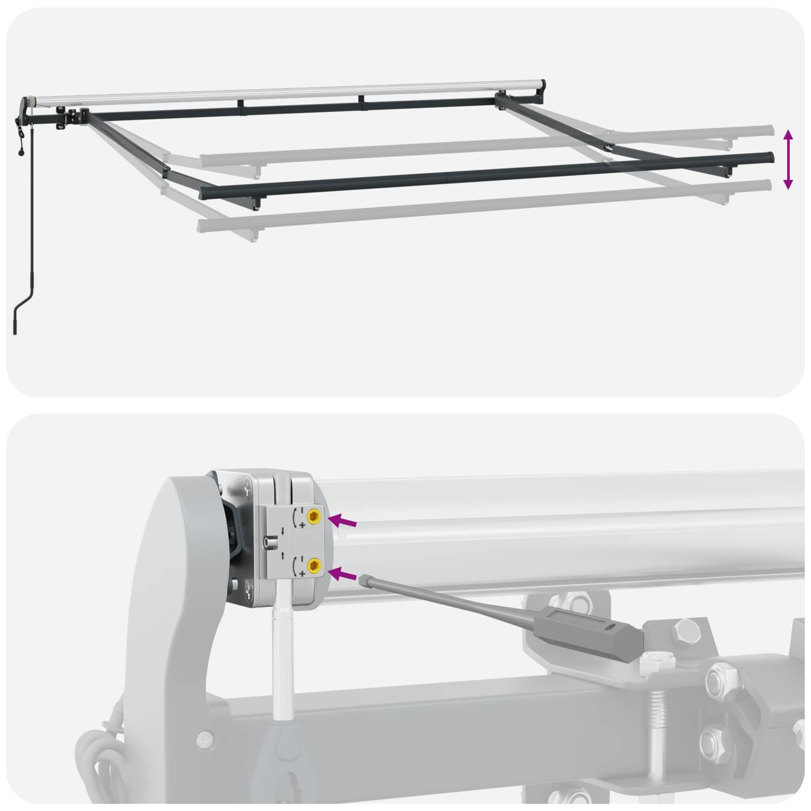 Skrovita tenda Tamno crvena 250 x 200 cm tkanina