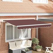 Skrovita tenda Smeđa 250 x 200 cm tkanina