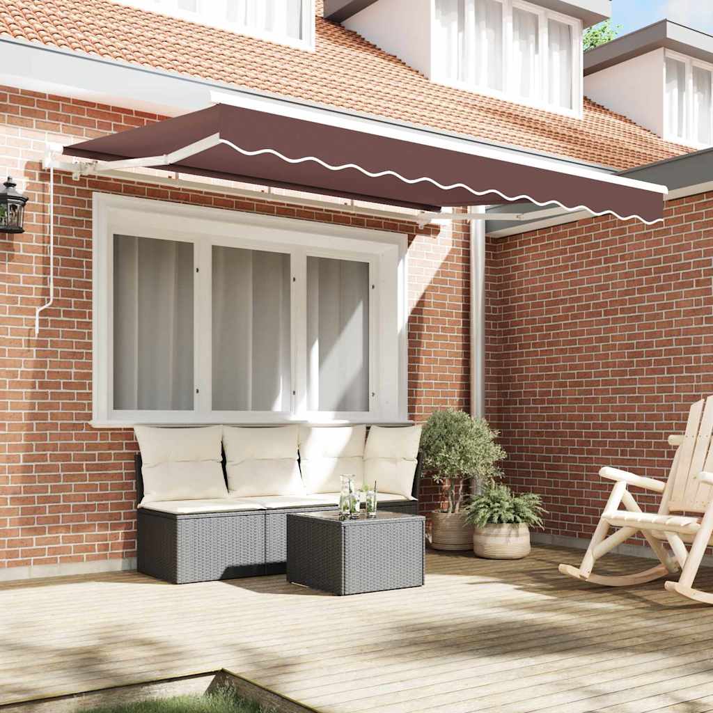 Skrovita tenda Smeđa 250 x 200 cm tkanina