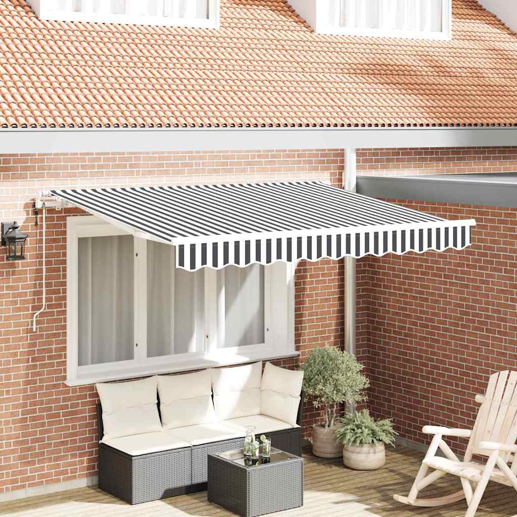 Skrovita tenda Antracit 250 x 200 cm tkanina