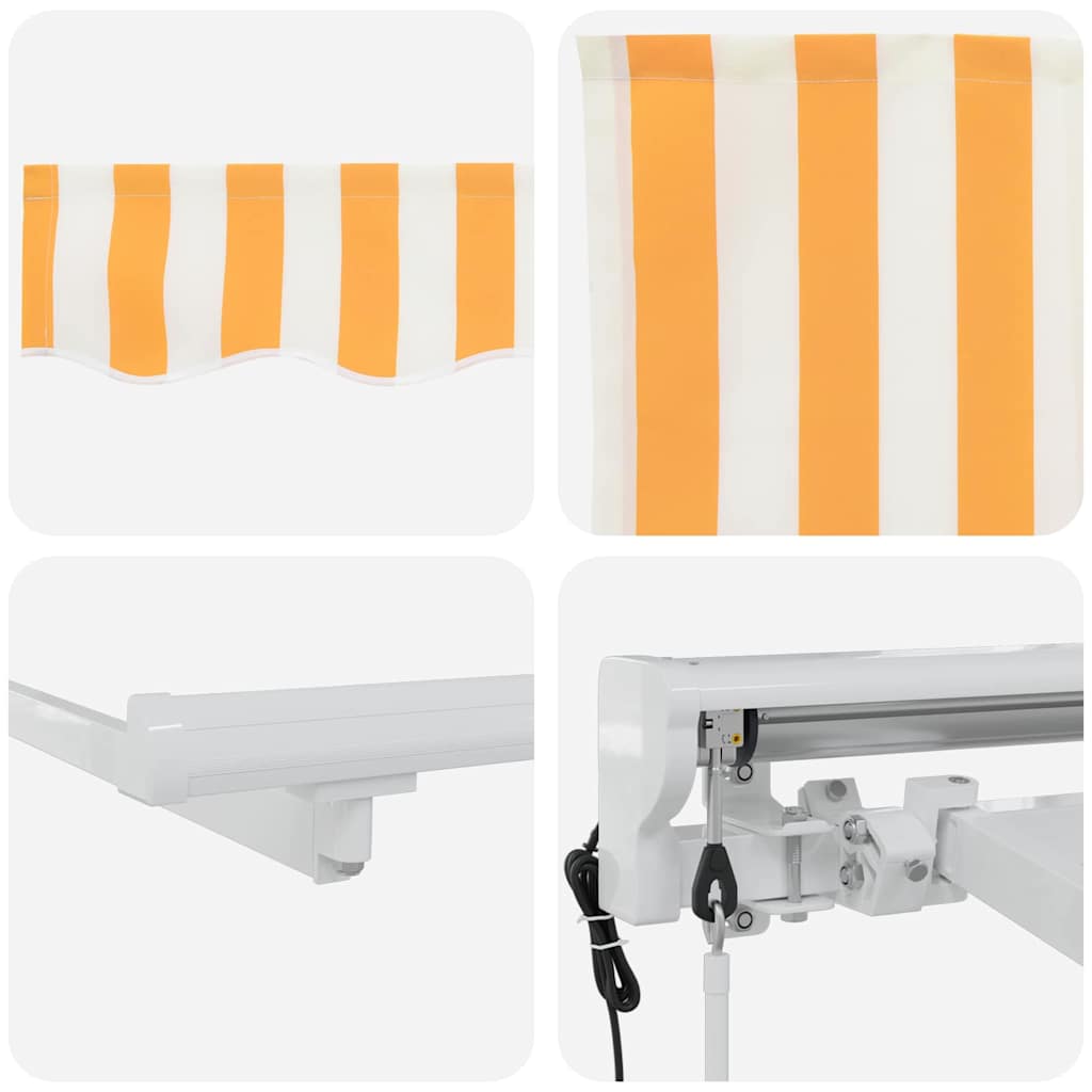 Okvir tende Žuta i bijela 300 x 200 cm Poliester s PU premazom