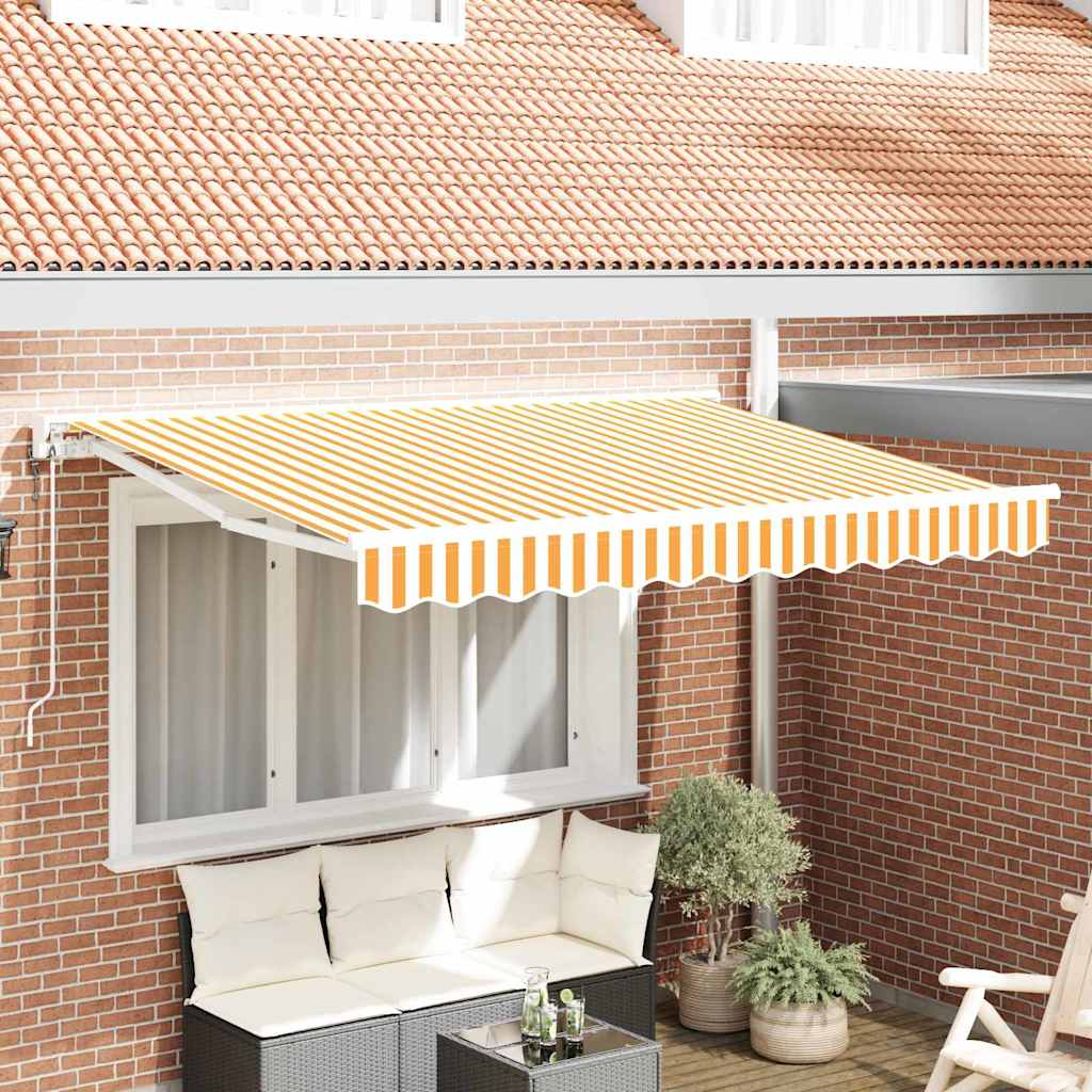 Okvir tende Žuta i bijela 300 x 200 cm Poliester s PU premazom