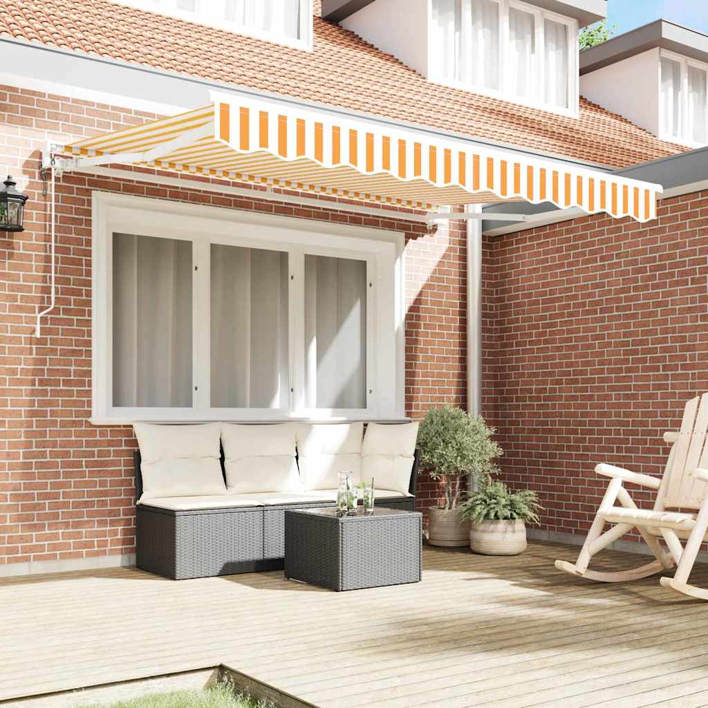 Okvir tende Žuta i bijela 300 x 200 cm Poliester s PU premazom
