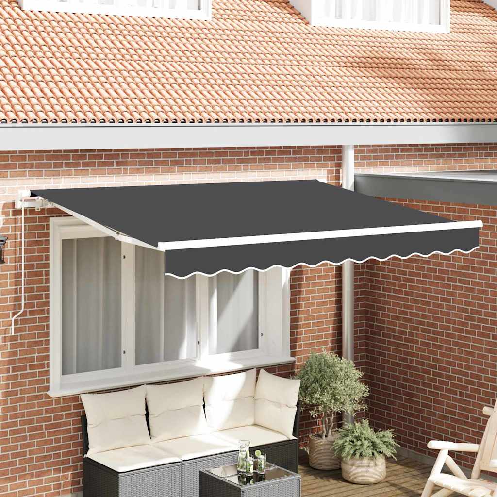 Skrovita tenda Antracit 300 x 200 cm tkanina