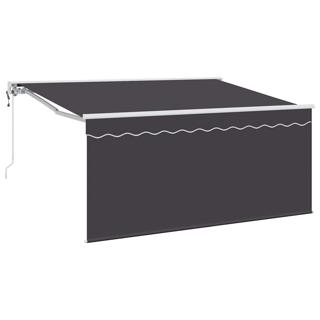 Skrovita tenda Antracit 300 x 200 cm Poliester i aluminij