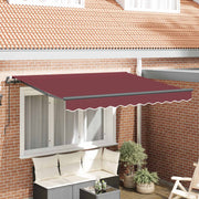 Skrovita tenda Tamno crvena 300 x 200 cm tkanina