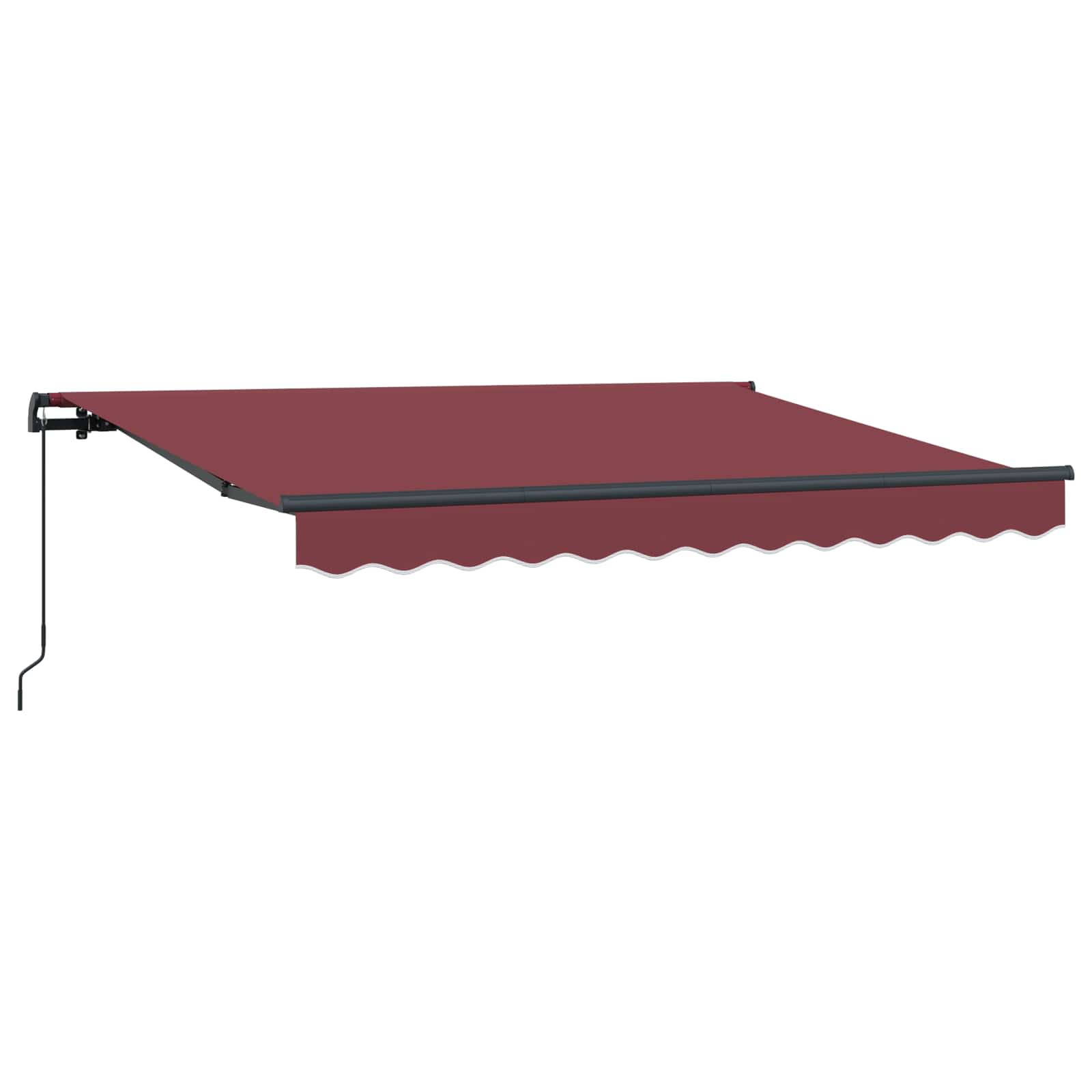Skrovita tenda Tamno crvena 300 x 200 cm tkanina