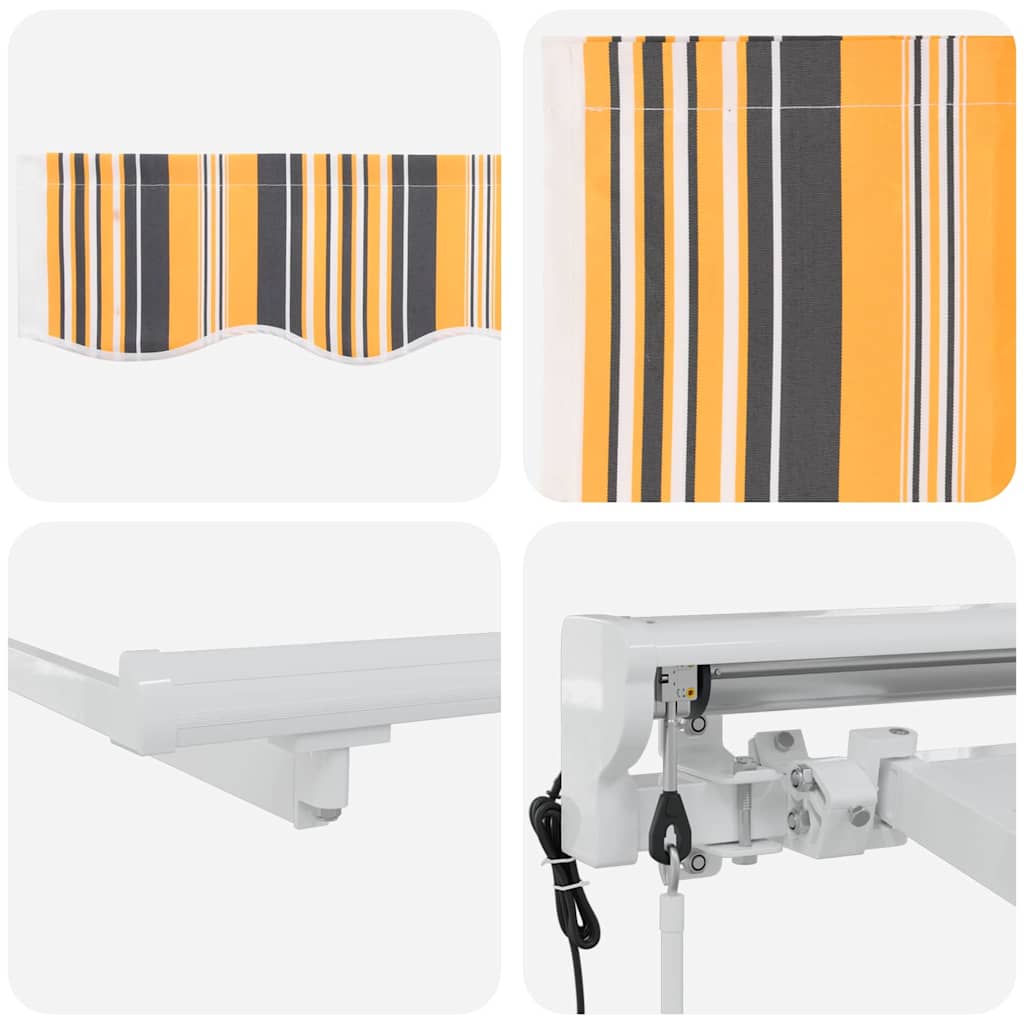 Okvir tende Žuta i Siva 300 x 200 cm Poliester s PU premazom