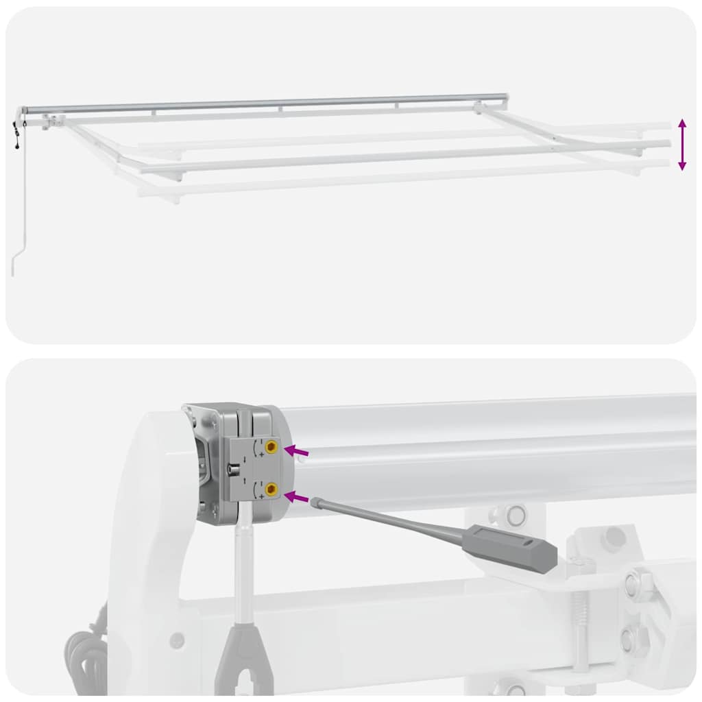 Skrovita tenda Plava 350 x 200 cm tkanina