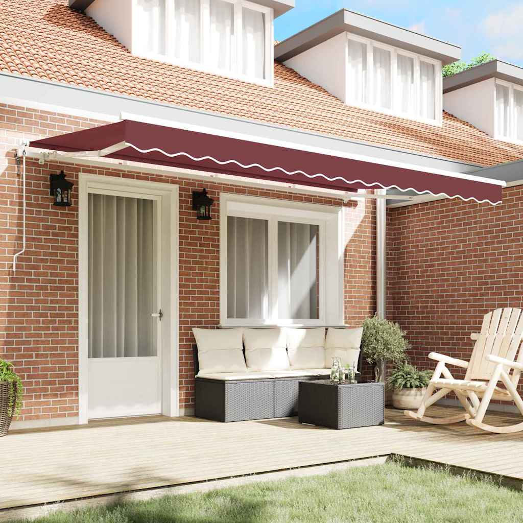 Povlačivi tende Tamno crvena 350 x 200 cm tkanina
