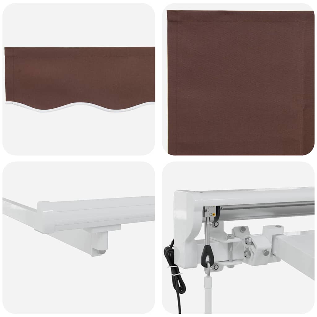 Okvir tende Smeđa 350 x 200 cm Poliester s PU premazom