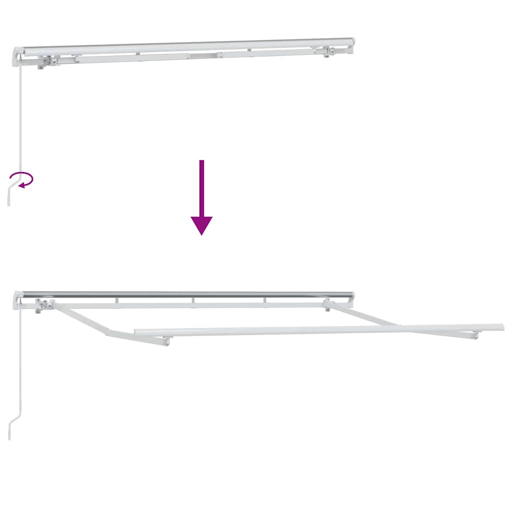 Skrovita tenda Antracit 350 x 200 cm tkanina