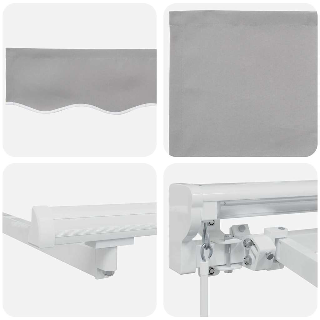 Okvir tende Svijetlo siva 350 x 200 cm Poliester s PU premazom