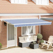 Okvir tende Plava i bijela 400 x 200 cm Poliester s PU premazom